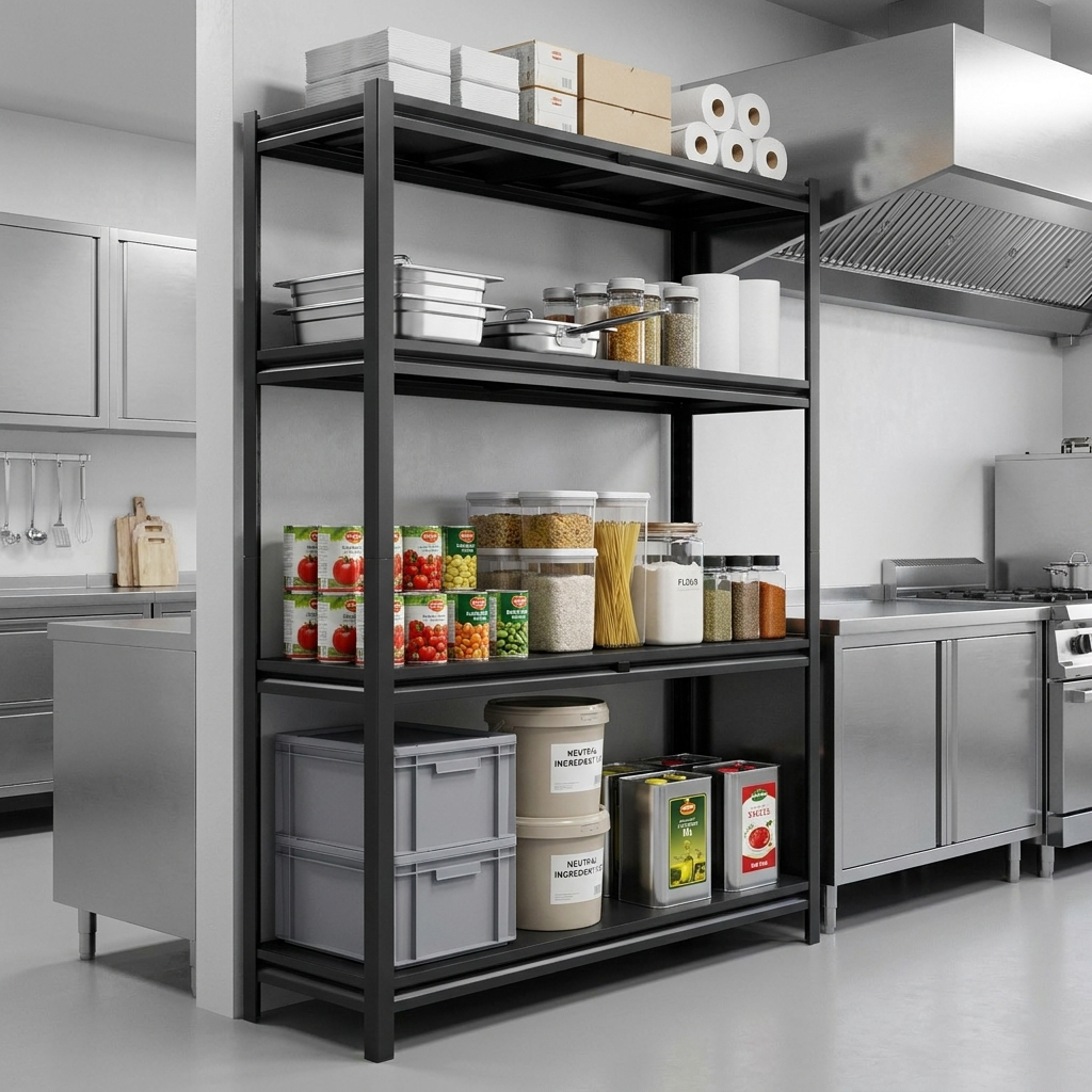 Metallregal schwarz klein: Moderner Stauraum für Nischen, Küche, Flur und kleine Räume