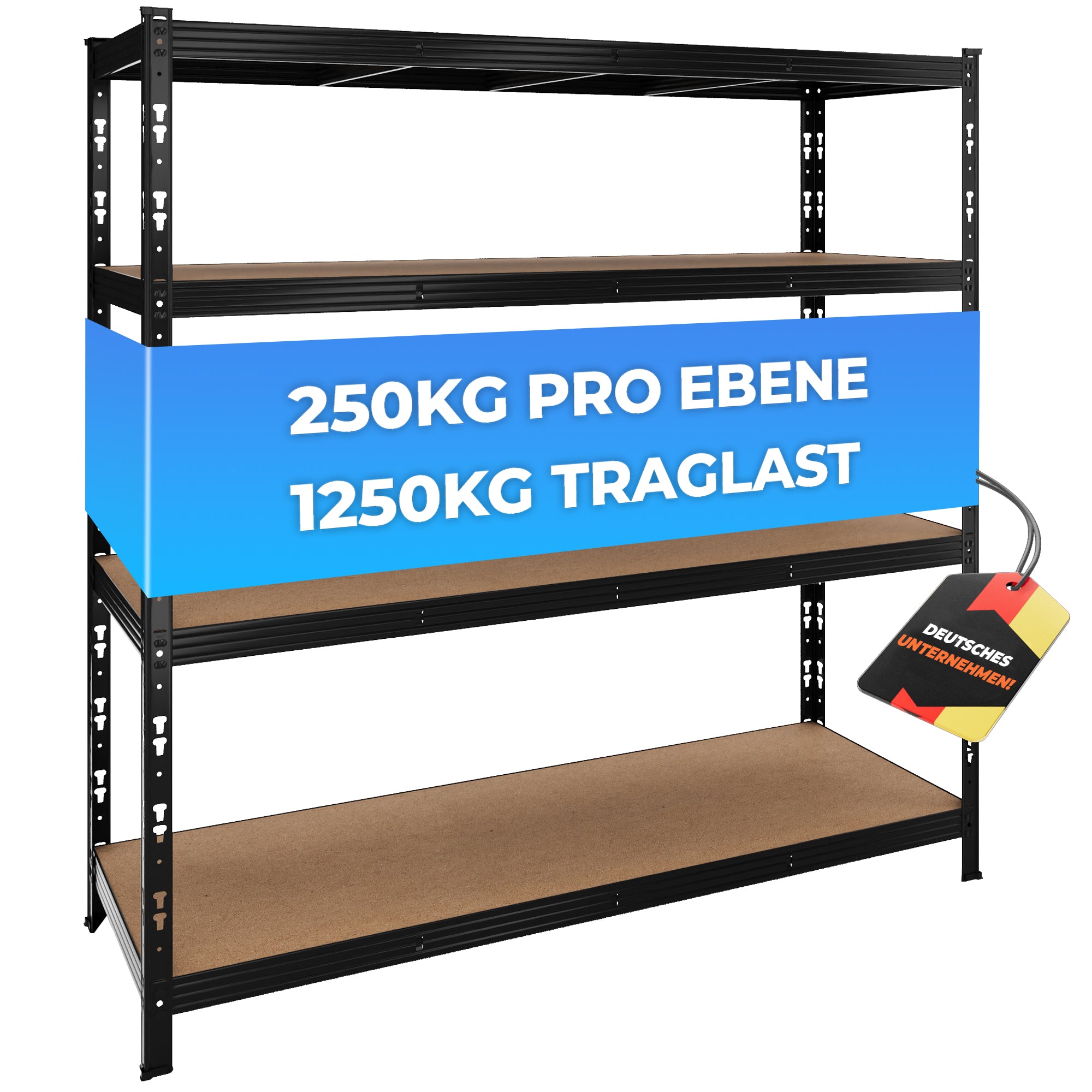 ALLSHELF Schwerlastregal 180x180x60cm