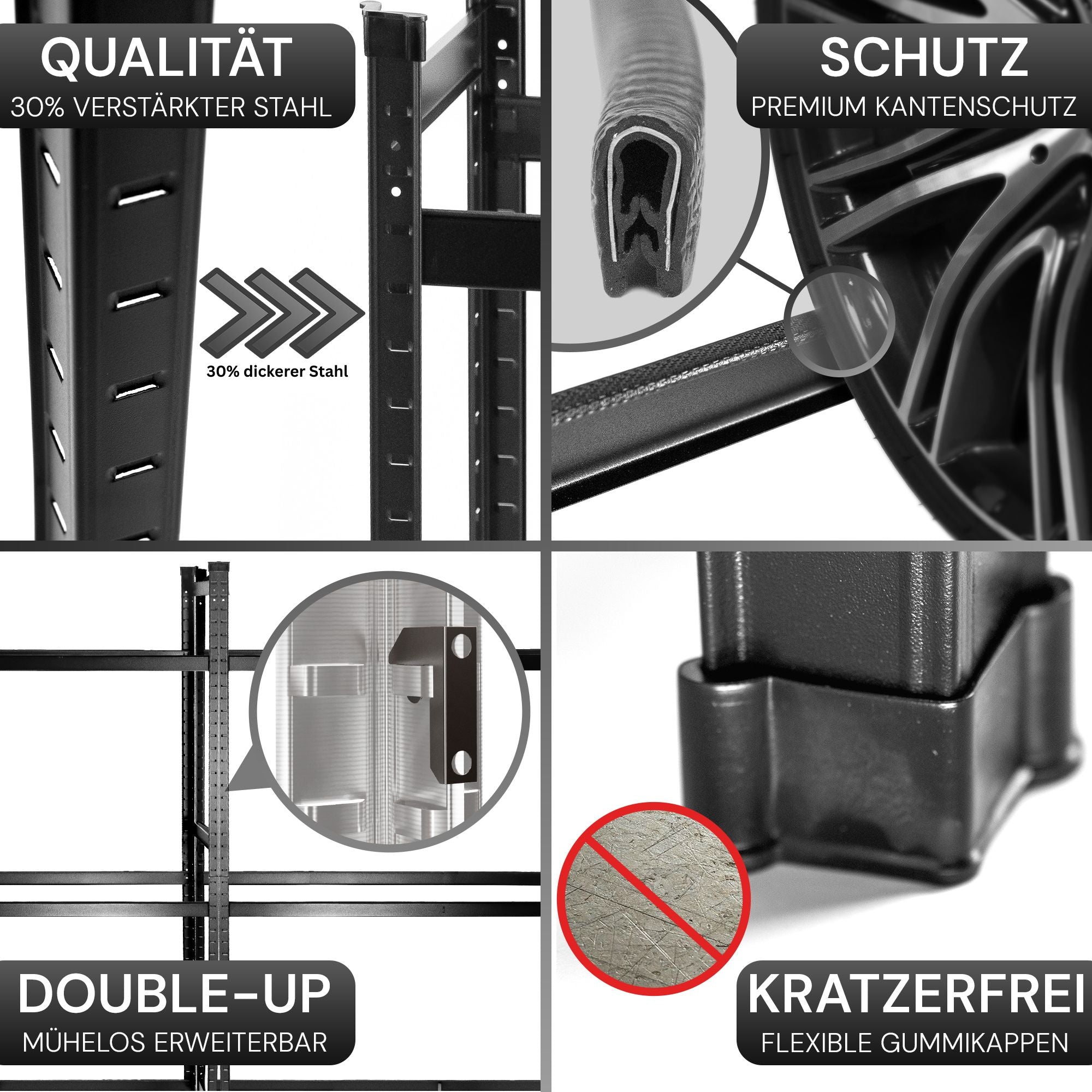ALL Reifenregal für 18 Reifen ideal für Lager & Keller
