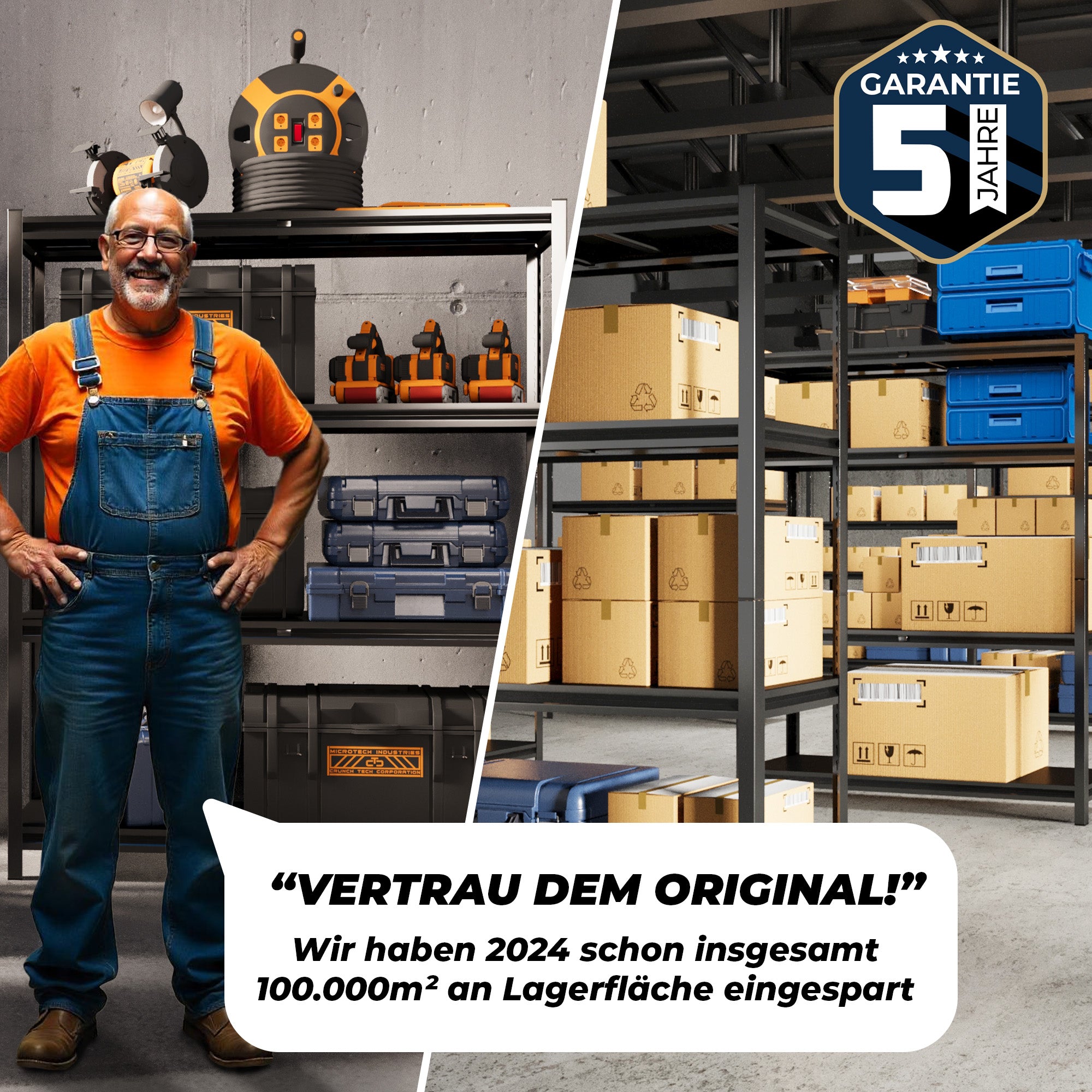 ALL Metallregal 180x150x40cm ideal für Lager & Keller