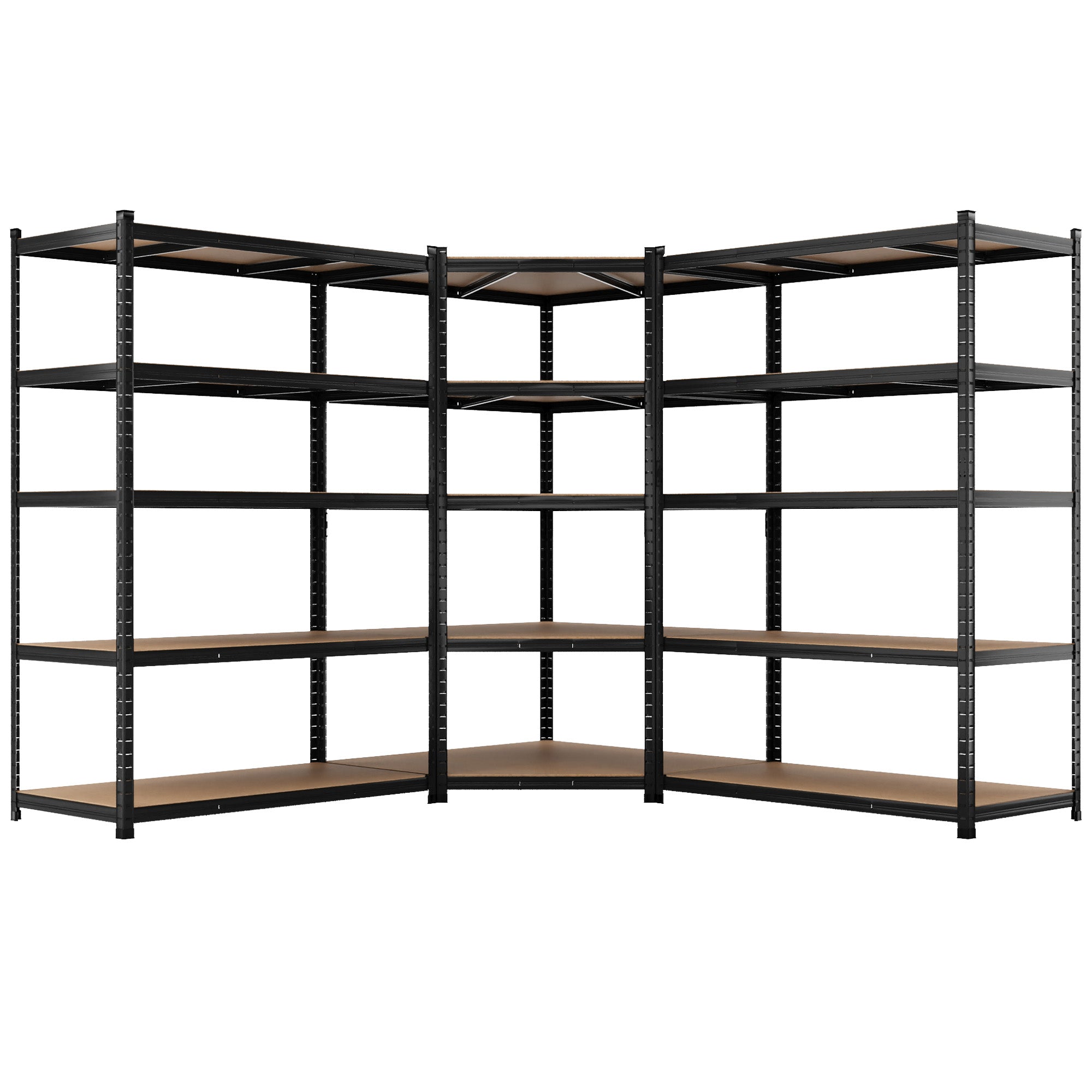 ALLSHELF Eckregal 2x 180x120x60cm + 1x 180x90x60cm