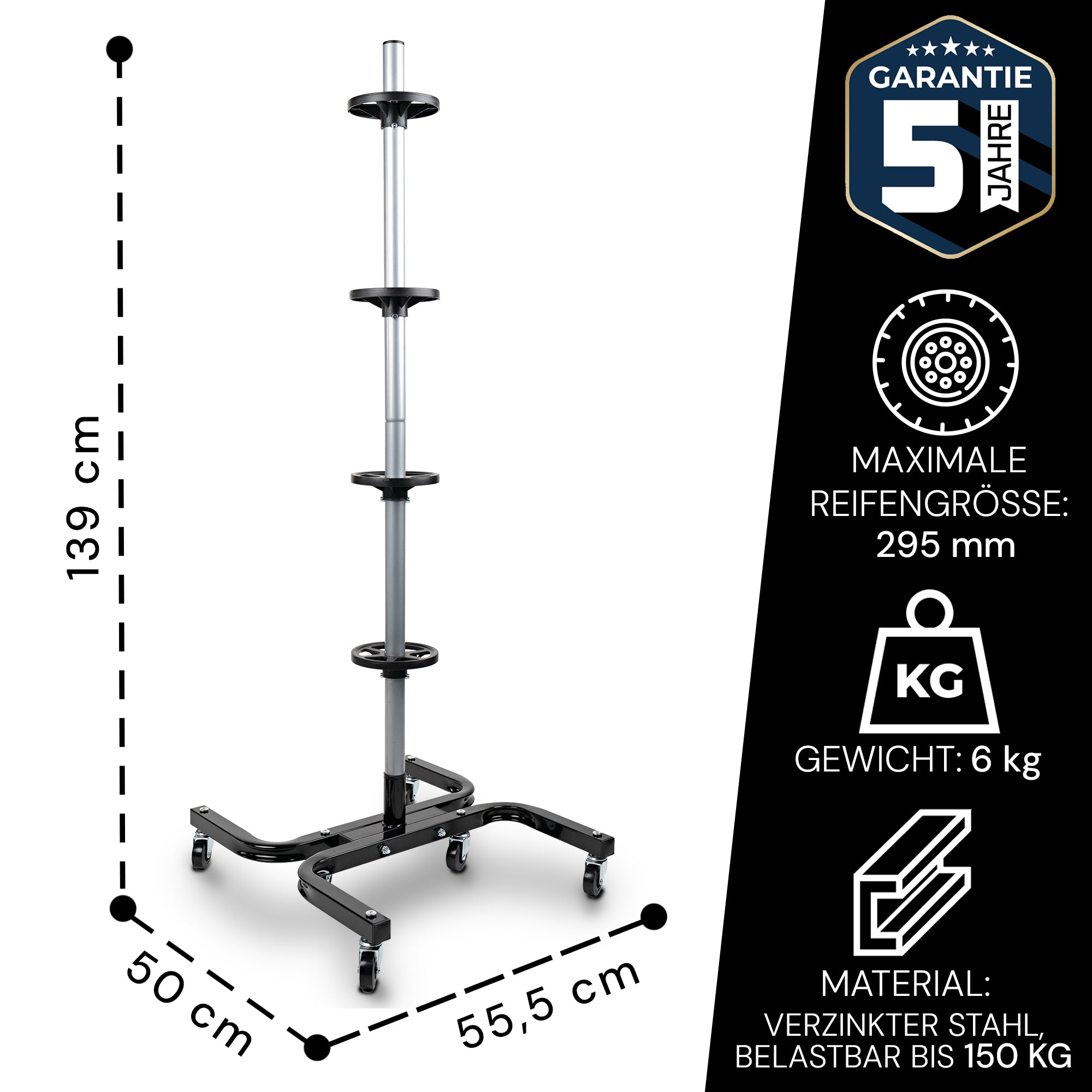 Felgenbaum bis 295mm mit 150KG Traglast
