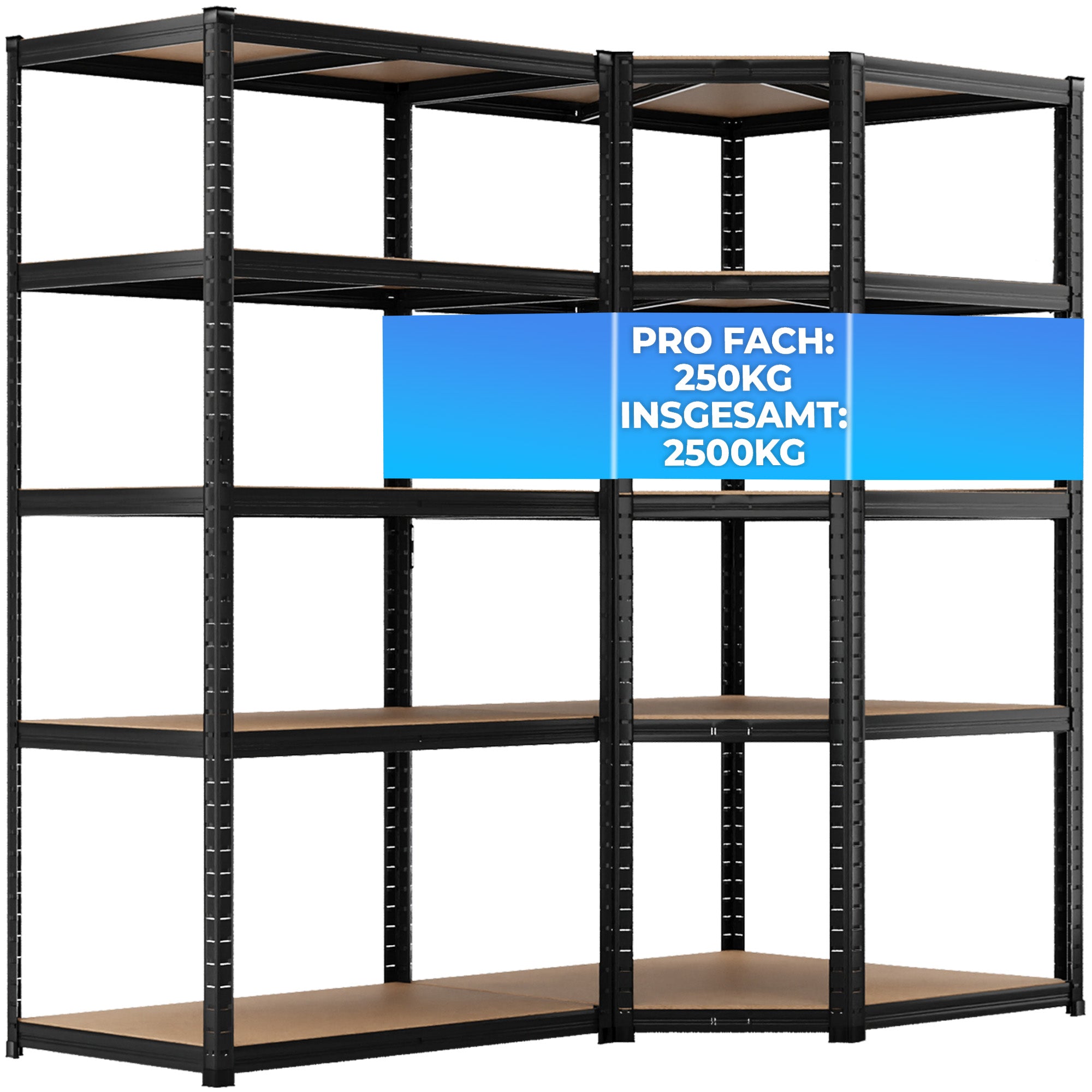 ALLSHELF Eckregal 180x90x60cm + 1x 180x90x60cm