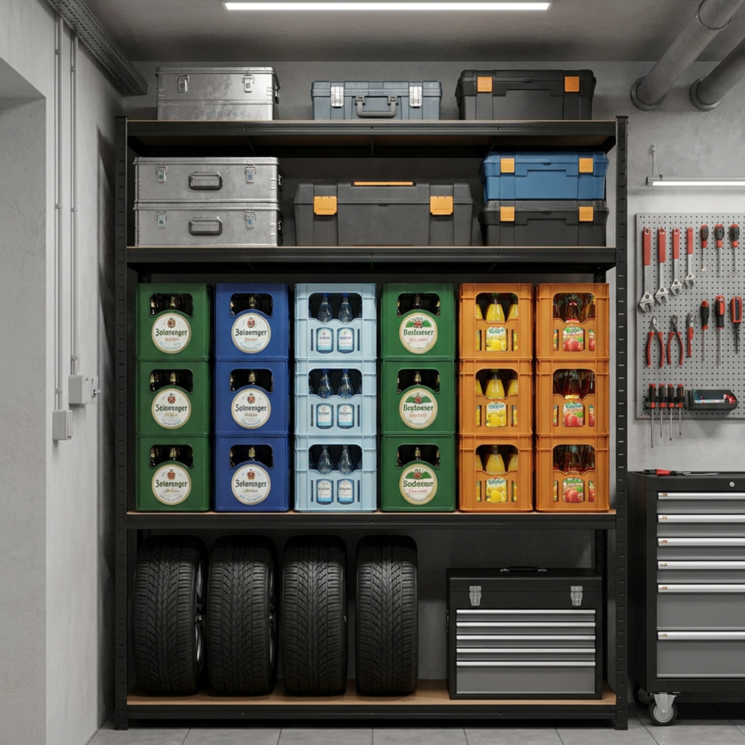 Schwerlastregal 60 tief 180 hoch: Die goldene Mitte für Garage und Werkstatt
