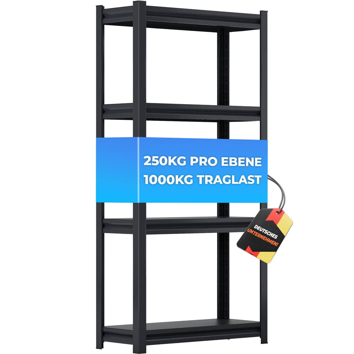 ALLSHELF Metallregal 150x75x30cm – Bild 8