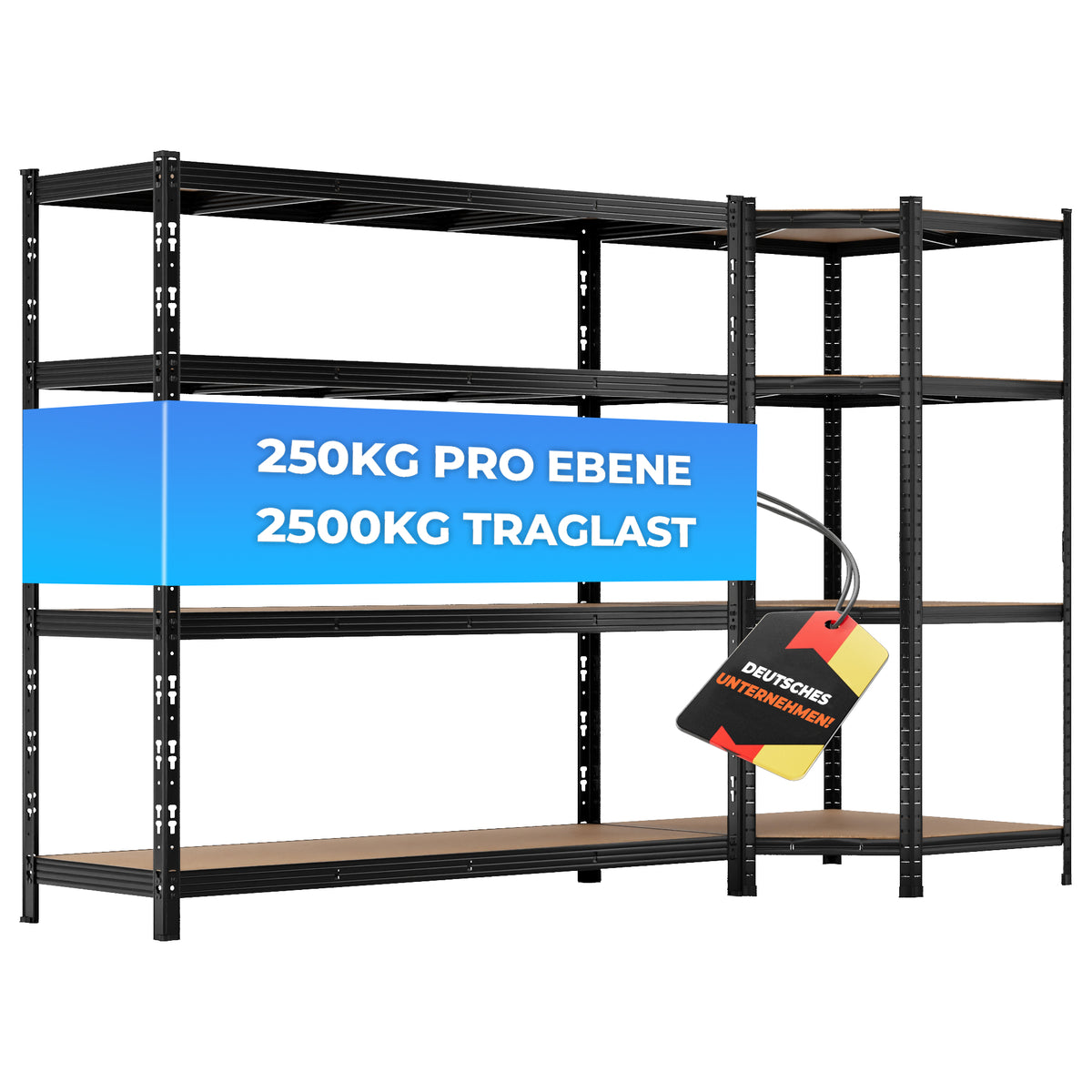 ALLSHELF Eckregal 1x 180x180x60cm + 1x 180x90x60cm – Bild 8