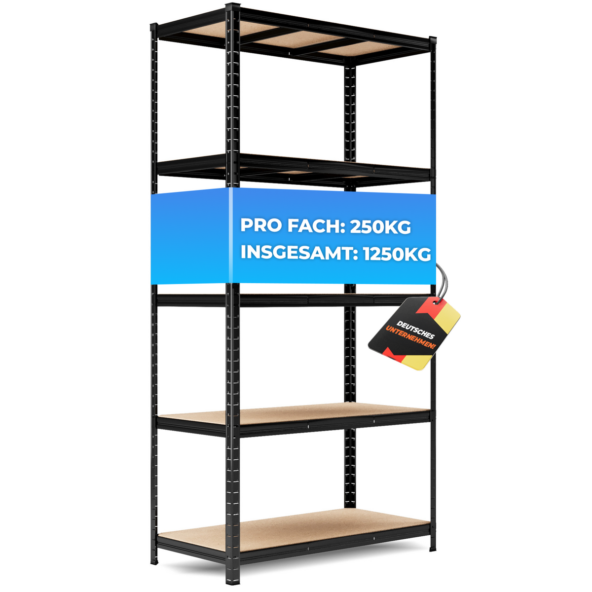 ALLSHELF Schwerlastregal 200x100x50cm – Bild 9