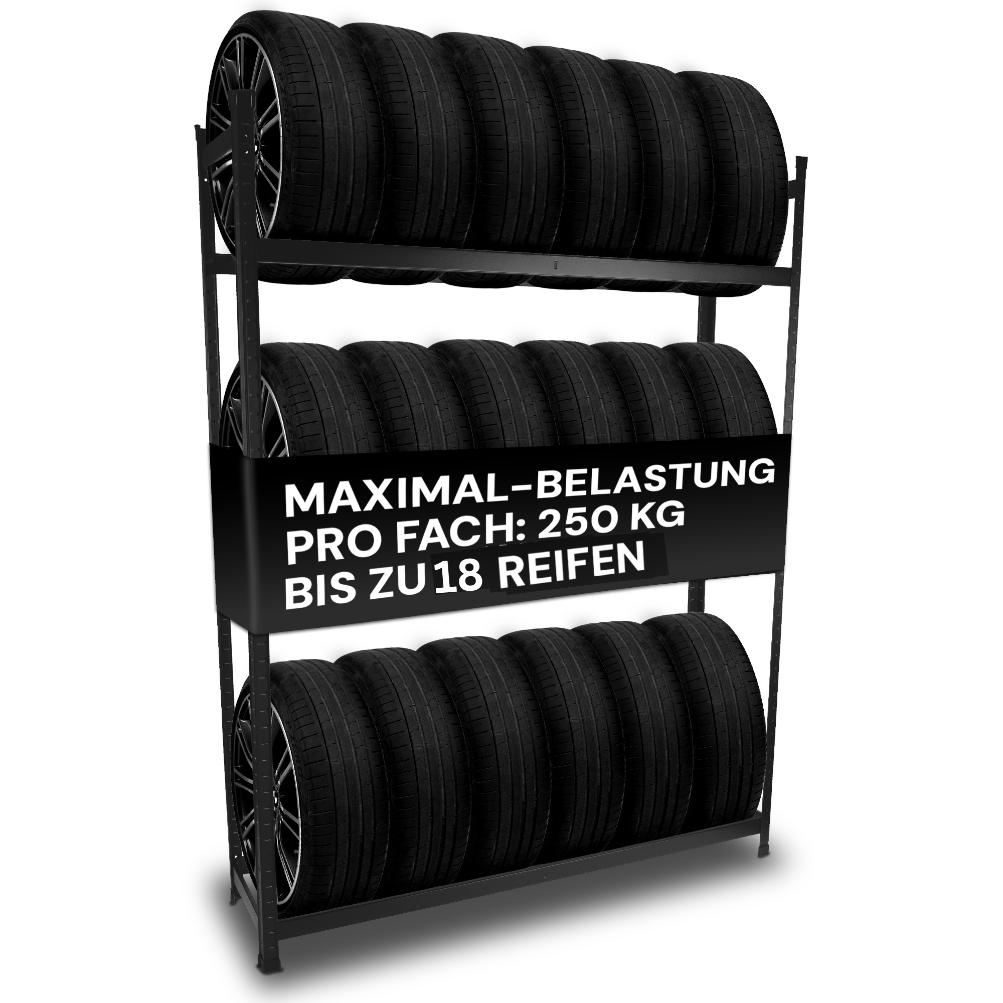 ALL Reifenregal für 18 Reifen ideal für Lager & Keller