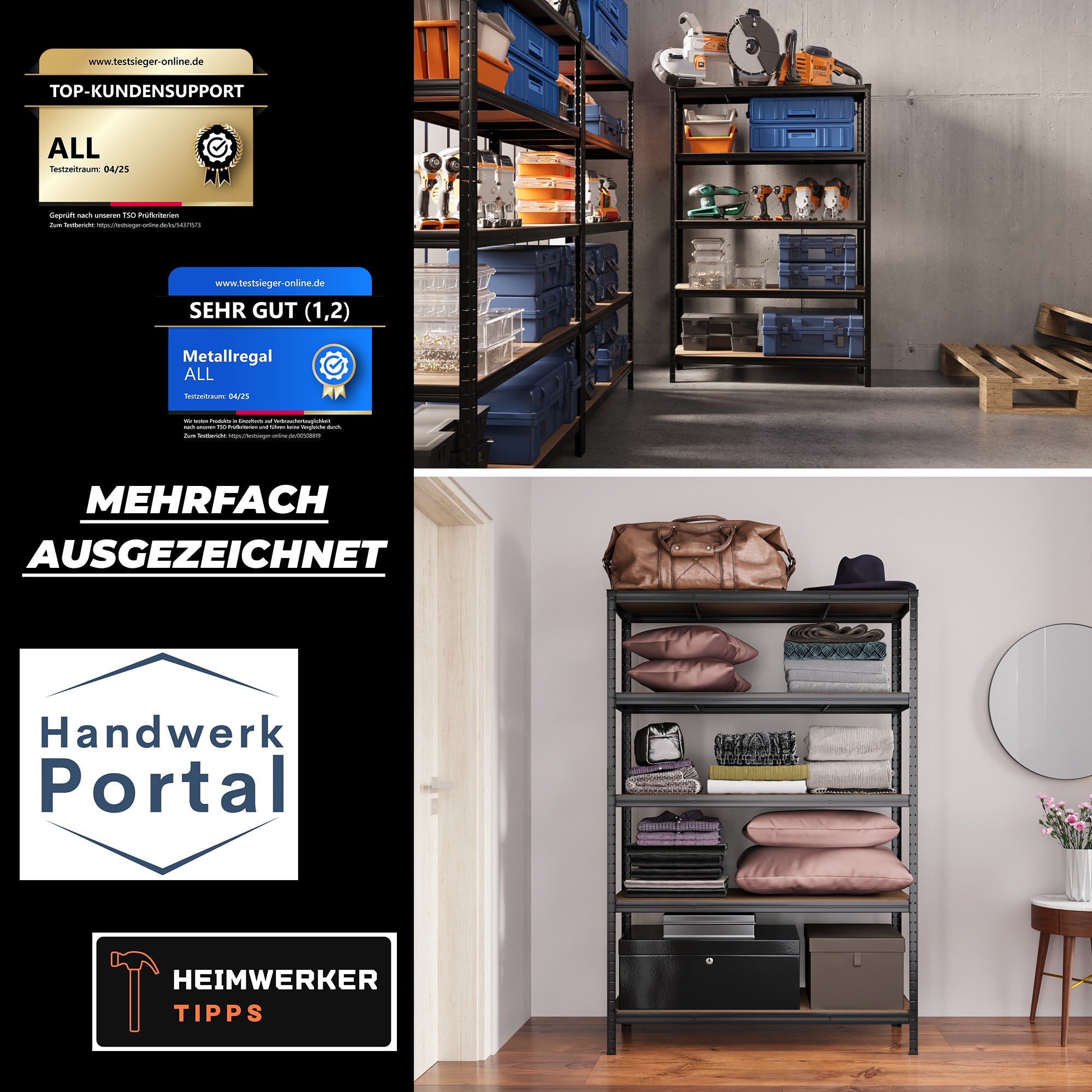 ALL Schwerlastregal 180x120x40cm