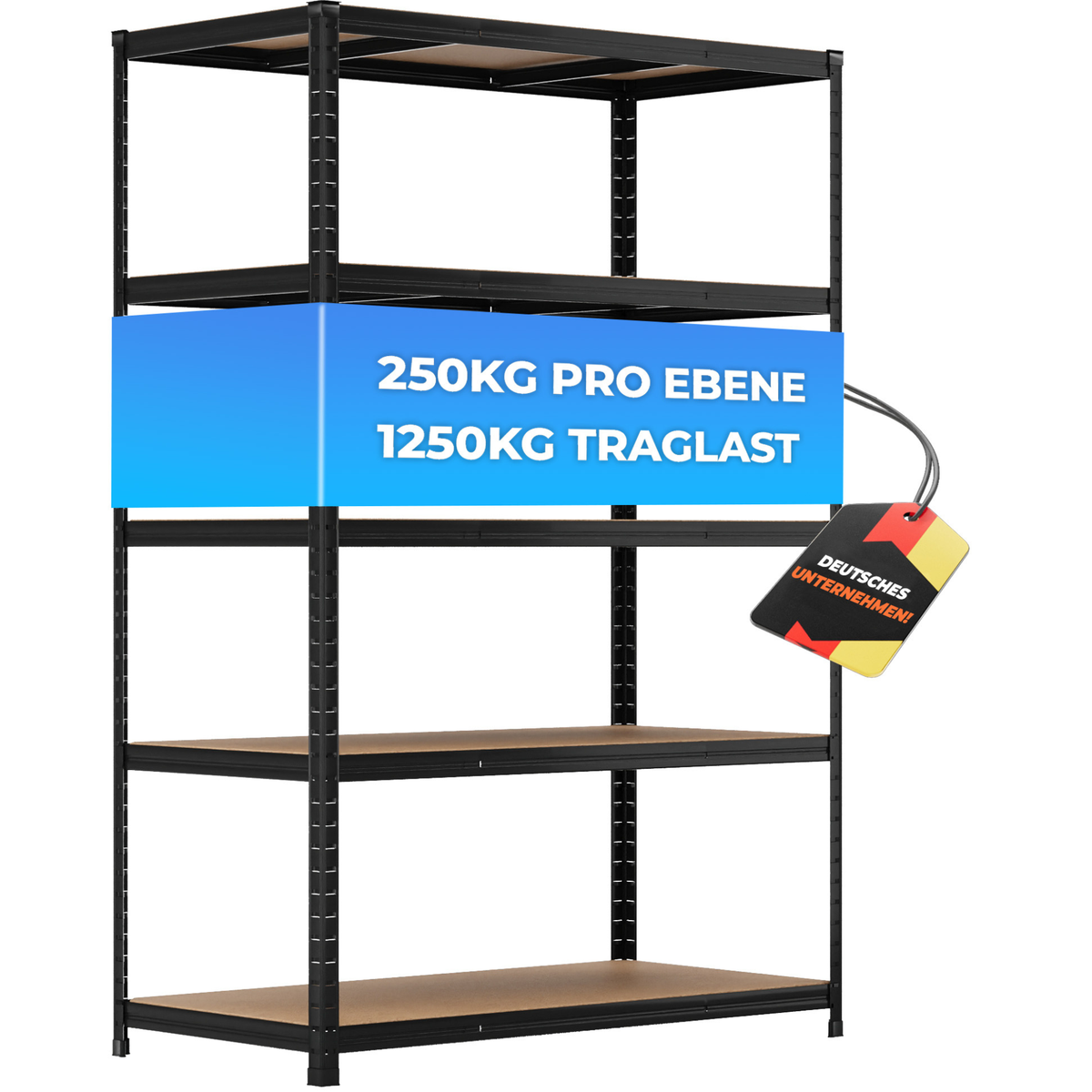 ALLSHELF Schwerlastregal 180x120x60cm – Bild 9