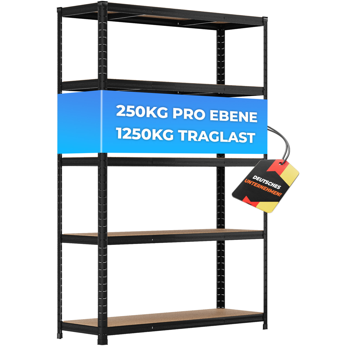 ALLSHELF Schwerlastregal 180x120x40cm – Bild 9