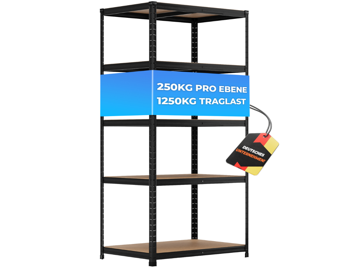 ALLSHELF Schwerlastregal 180x90x60cm