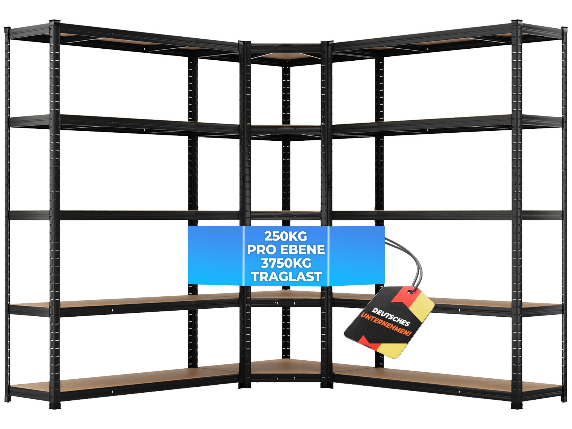 ALLSHELF Eckregal 180x120x40cm