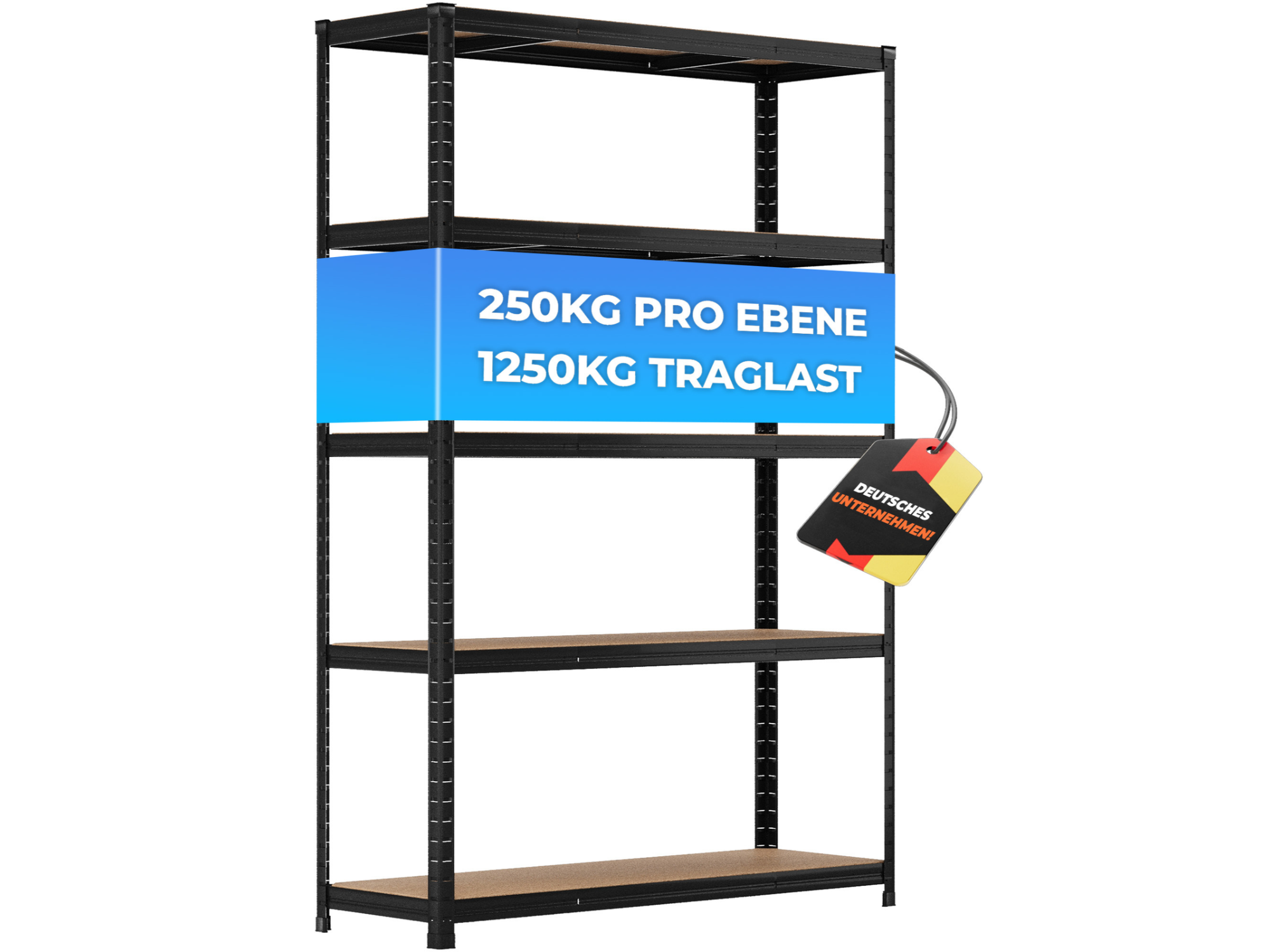 ALLSHELF Schwerlastregal 180x120x40cm