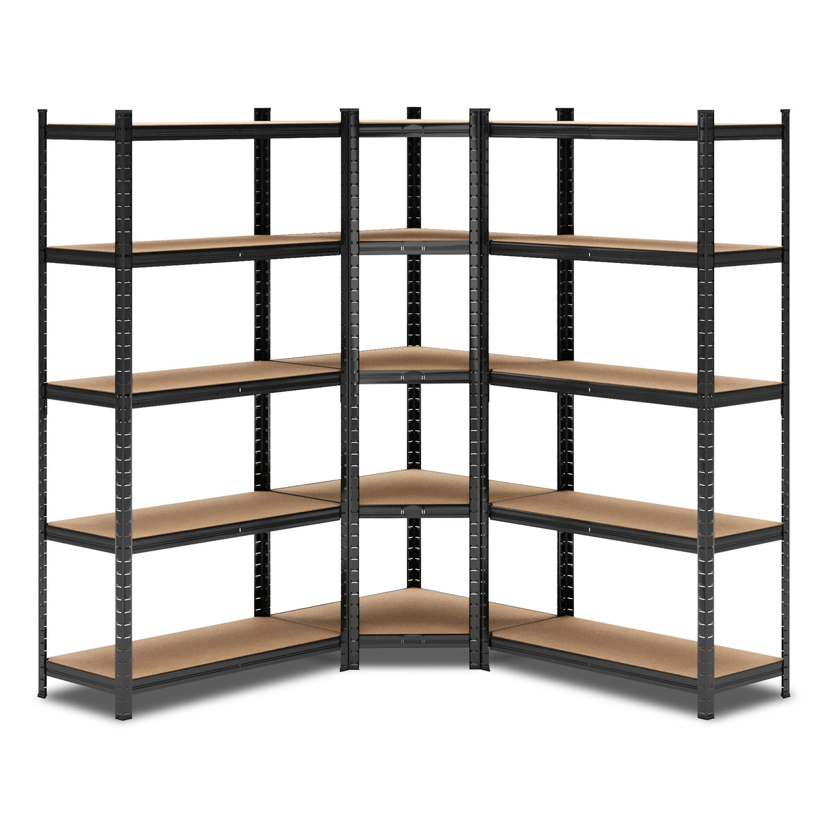ALLSHELF Eckregal 2x 180x90x40cm + 1x 180x70x40cm – Bild 1