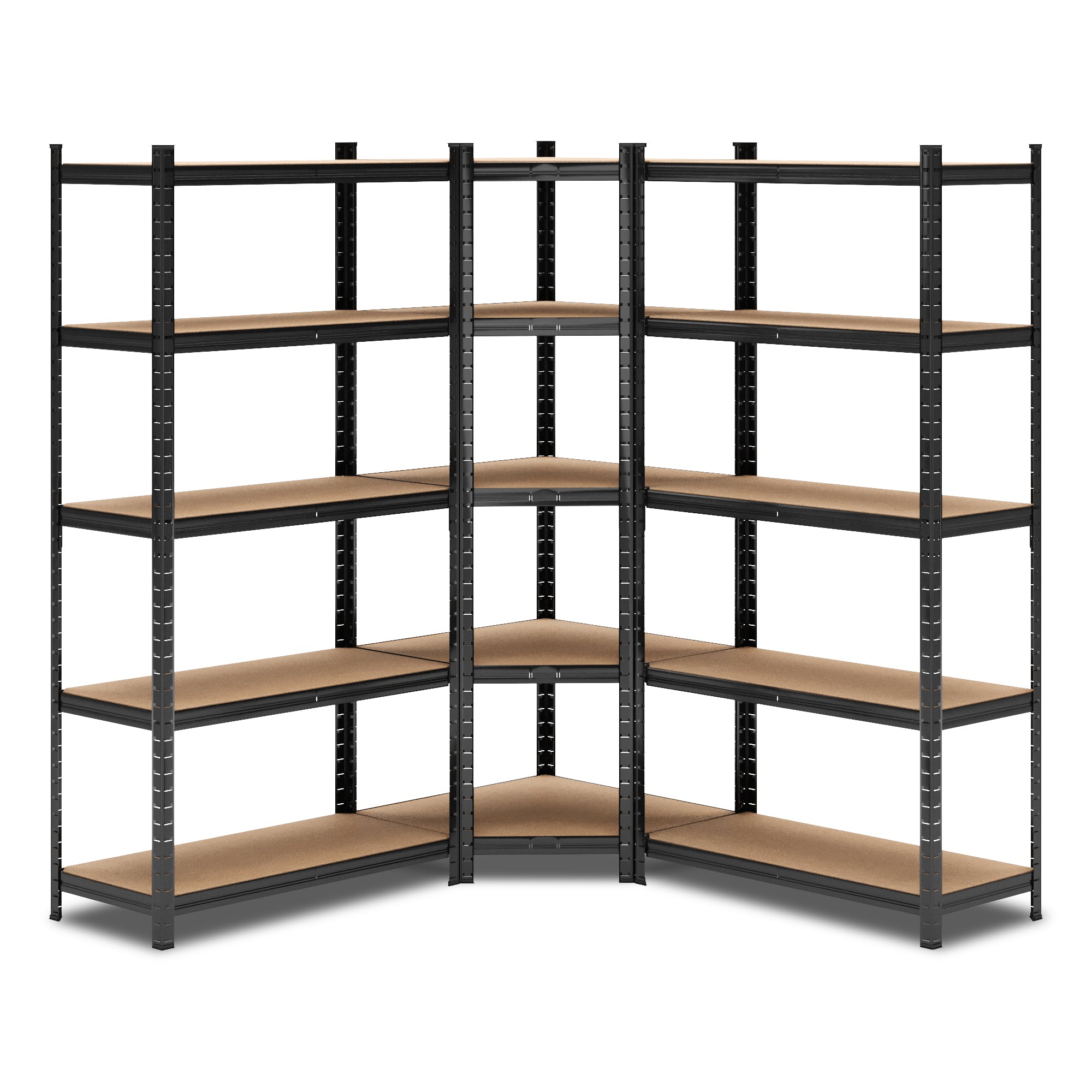 ALLSHELF Eckregal 2x 180x90x40cm + 1x 180x70x40cm