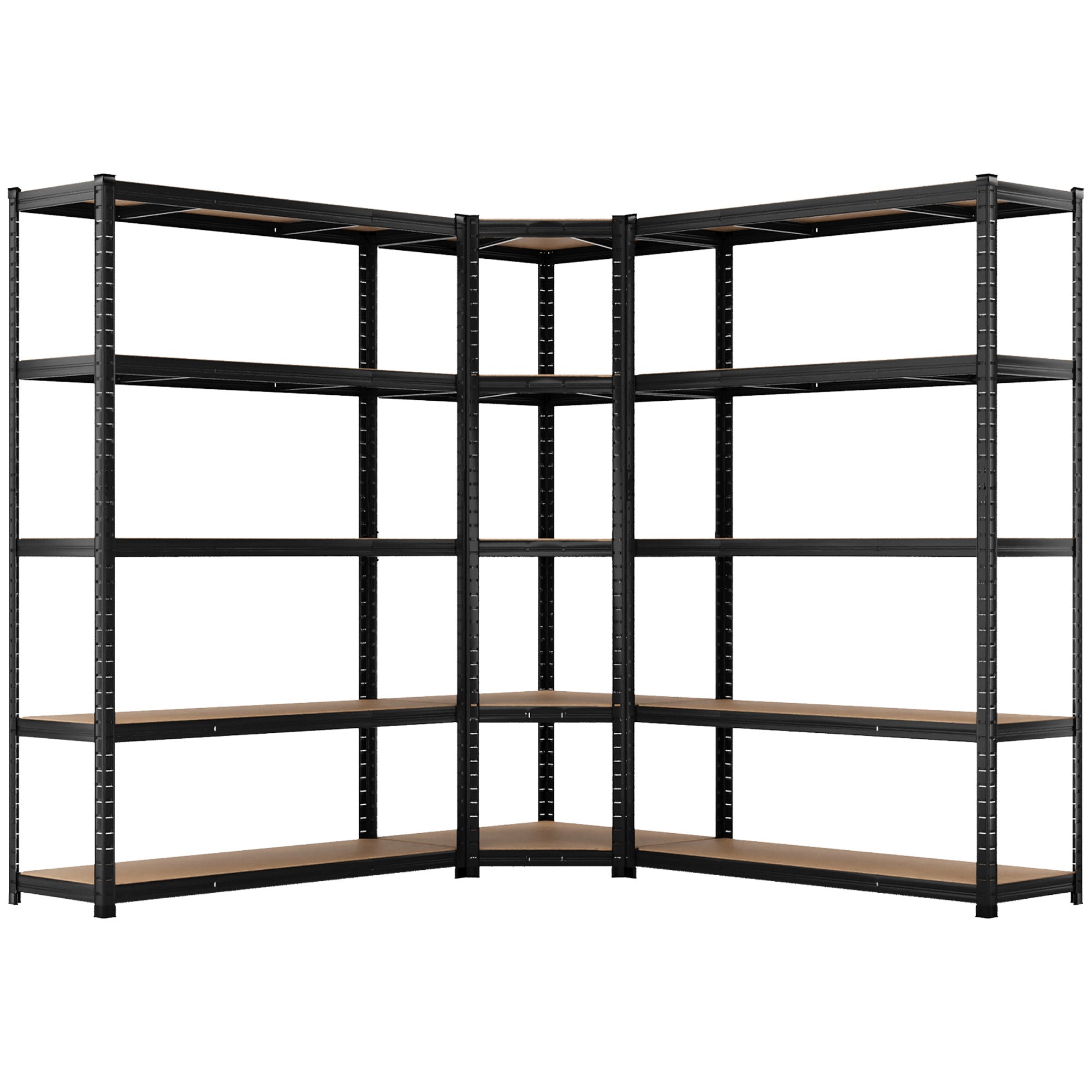 ALLSHELF Eckregal 2x 180x120x40cm + 1x 180x70x40cm