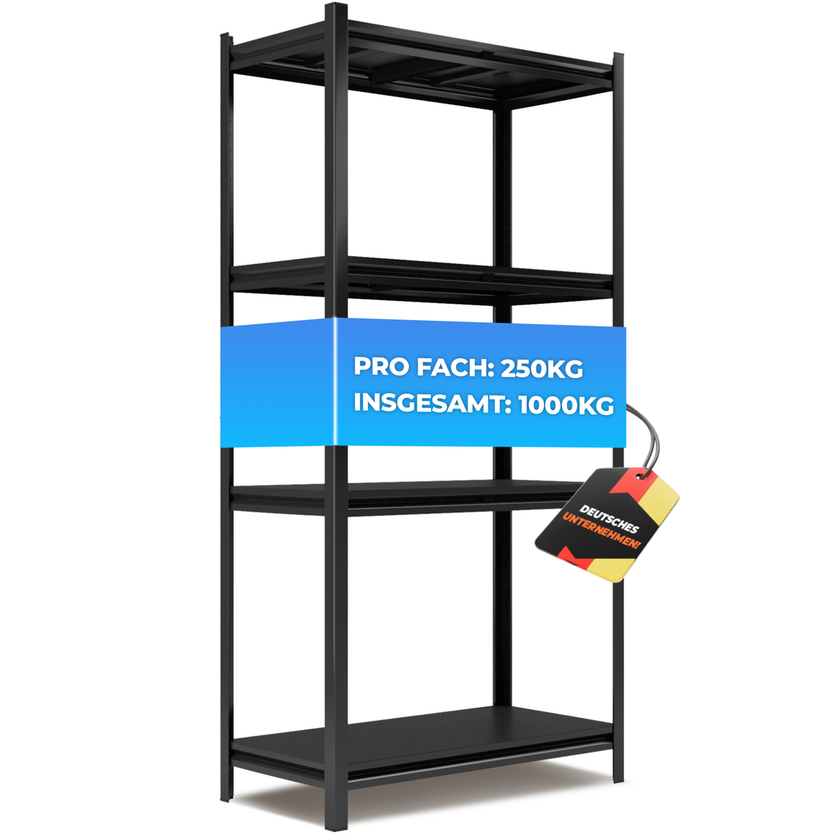 ALLSHELF Metallregal 200x100x50cm – Bild 8